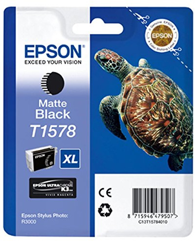 Epson T1578 Print Cartridge, Matte Black, Genuine