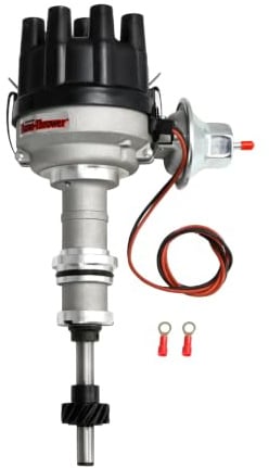 PerTronix Cast D134600 Flame-Thrower Electronic Ignition Distributor with Ignitor Technology, Compatible with Ford Small Block, Vacuum Advance Black Cap