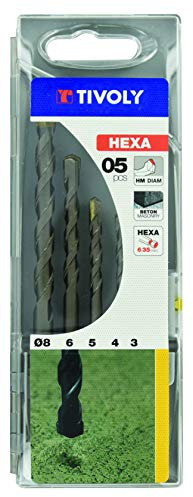 Tivoly 10901670001 Coffret de 5 Forets béton hexagonaux