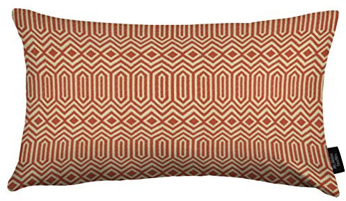 McAlister Textiles Colorado | Kissenbezug für Kissen in Terracotta Orange | 30 x 50 cm | Gewobenes geometrisches Jacquard Muster | Ethno-Design Deko Kissenhülle für Sofa, Couch