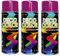 Deco Color 3er Sparpack DC Lackspray glänzend 400ml nach RAL freie Farbauswahl (3 Dosen in verkehrspurpur glanz RAL 4006)
