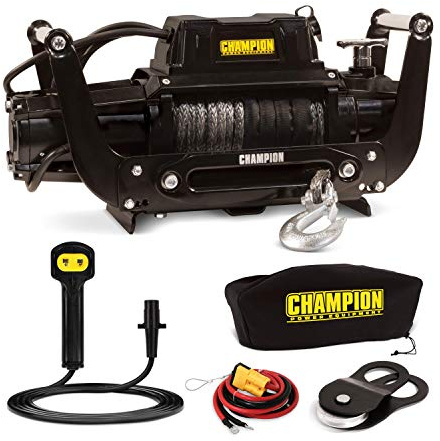 Champion Power Equipment 5.4 kg. Kit de cabrestante de Cuerda sintética para Camiones/SUV con Montaje de Velocidad