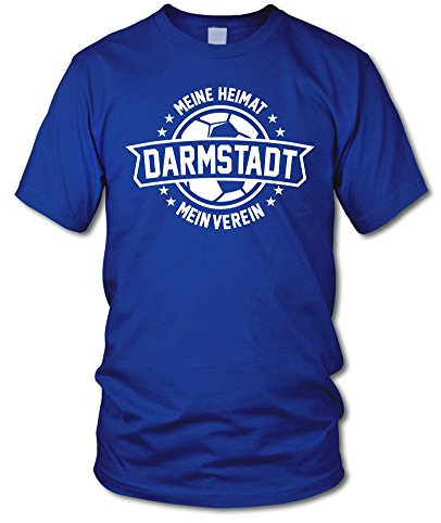 shirtloge - Darmstadt - Meine Heimat, Mein Verein - Fan T-Shirt - Royalblau - Größe XXL