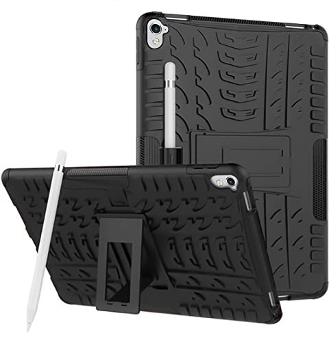 Verco Custodia per il iPad Pro 9.7, Outdoor Case Armor Tablet Cover Astuccio (A1673 A1674 A1675), Nero