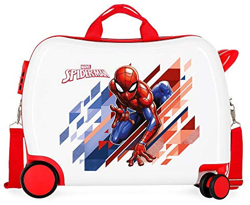 Marvel Spiderman Geo Valise Enfant Rouge 50x38x20 cms Rigide ABS Serrure à combinaison 34L 2,1Kgs 4 roues Bagage à main