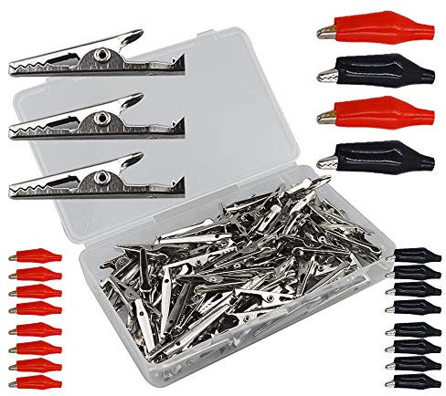 Senven 60Pcs clip +20 Pcs isolamento test con clip a coccodrillo coccodrillo di metallo coccodrillo morsetti per test da elettricista lavoro, metallo isolamento clip batteria morsetti a coccodrillo