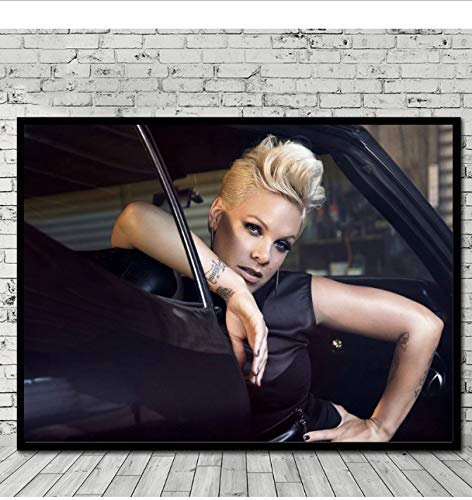 yhnjikl Poster Alecia Beth Moore Neue P! Nk Rosa Musik Sänger Sterne Kunst Leinwand Wand Ölgemälde Bild Für Room Home Decor 40X60 cm Ohne Rahmen