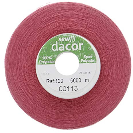 Sewfil dacor 0113 Nähgarn, 100 % Polyester, 5000 m, Altrosa