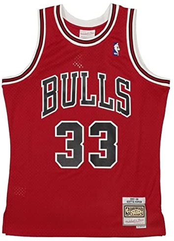 Mitchell & Ness Scottie Pippen #33 Chicago Bulls 1997-98 Youth Swingman NBA Trikot Rot, XL (YTH)