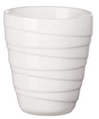 ASA - Thermobecher - Twisted - weiß - Ø 8,4 x H 9,5 cm - 0,2 Liter - doppelwandig