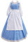 Fanstyle Costume Cosplay di Beauty And The Beast Principessa Belle Abito da Cameriera Abiti da Ballo con Accessori per Capelli con Fiocco