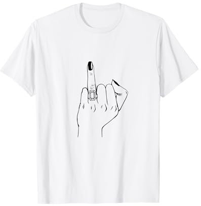 Finger Diamond Ring, Wedding Honeymoon Bachelorette Bride T-Shirt