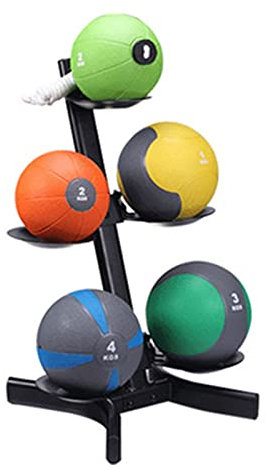 Sport-Medizinball-Rack Sportübungen Medizin Bälle Gewichteten med Ball for Gewicht Training Stabilität Plyometrie Kreuzstraining Kernstärke schwerer Trainingsball ( Farbe : Black , Size : 42x39x73cm )