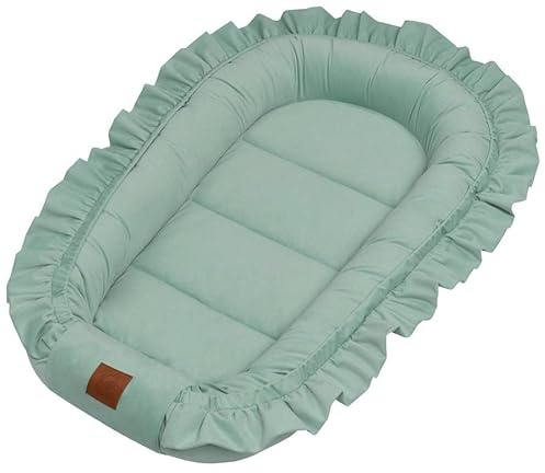 Baby Nest Cocoon Baby Nest Pod Cocoon für Neugeborene, Grau, Rosa, Junge Mädchen Tragbares Stubenwagen Bett Atmungsaktive Baumwolle Baby zum Nickerchen und Reisen (Khaki)