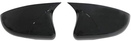 OMAC Spiegelkappen Spiegelabdeckung kompatibel mit VW Golf 2009-2013 ABS Schwarz Glanz 2tlg