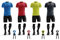 Trikotsatz 14x Trikot + Hose + Stutzen inkl. Name + Nummer 4 Farben & alle Größen, Farbe: Rot, Größe: XL
