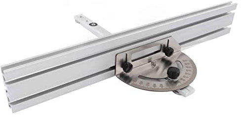 Table Saw Miter Gauge, Professional Strong Strength Miter Gauge and Fence Aluminum Alloy High Beveling Accuracy for Woodworking
