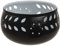 RiloStore 2 Stk Schwimmteelicht schwarz weiss Metall 9x6cm Deko Wasserteelichthalter Kerzenhalter schwimmend Teich-Teelichthalter Metallblüte Deko Teich See Gartenteich Teichdeko