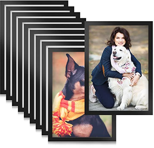 CENBEN 10PCS A5 Magnetic Photo Frames, Self Adhesive Magnetic Picture Frame, Magnetic Poster Frame Magnetic A5 Paper Display Frame for Paintings, Photos, Notices, Certificate, Poster(Black)