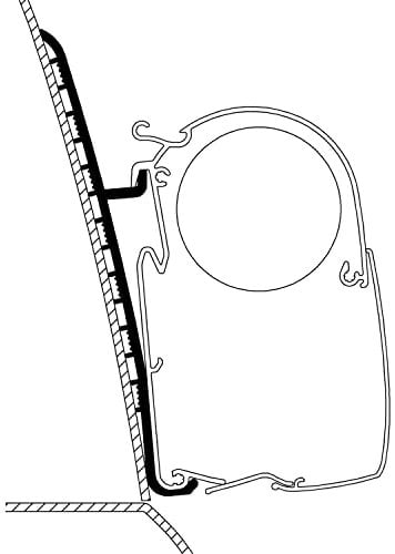 Thule 308072 Omnistor 5003/8000 Markisen-Adapter Befestigung Halterung Renault Master II Opel Movano A Hochdach bis 2010 3tlg