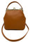 Retro Lederhandtasche - Zoe, Damen Schultertasche und Umhängetasche im Vintage Stil (braun)