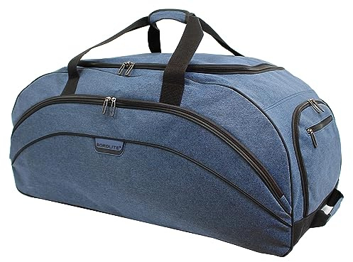 Large 110L Wheeled Holdall Bag Suitcases, Easy Roll Wheels, Luggage Travel Bag Trolley Case - Navy