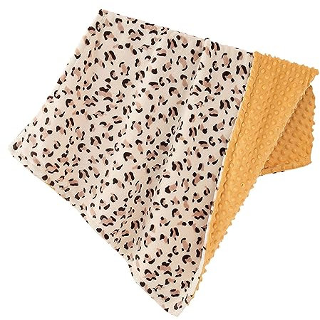Babydecke, Warme Flanell-Babydecke mit Punkten für 4 Jahreszeiten (Leopardenmuster)