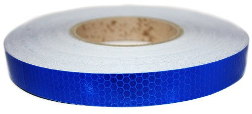 2.5cm*2.5m Reflektierende Aufkleber Nacht Reflektor Tape, Reflektorband Selbstklebend, Selbstklebend Warnklebeband, Warnband für Fahrrad, Wagen, Anhänger Blau