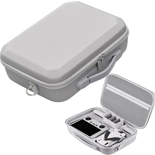 YUEMING Mini 3 Pro RC Tasche, PU Leder Portable Travel Case Tragetasche Umhängetasche für DJI Mini 3 Pro RC Controller und anderem Zubehör, Aufbewahrungs Koffer