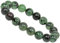 ELEDORO Stretch Armband aus echten Edelsteinen-Perlen 10mm: für Energie und Harmonie (Rubin Zoisit)