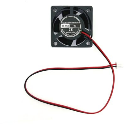 JZK 40x40x20 mm 2pin DC 5V mini cooling fan with wires, 4020 small cooling fan 40mm, 4cm 5V brushless DC fan, 3D printer fan with cable and connector