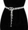 TIESOME Crystal Waist Belt for Women, Adjustable Rhinestone Waist Chain Belt Sparkle O-Ring Waistband Belt for Jeans Dresses