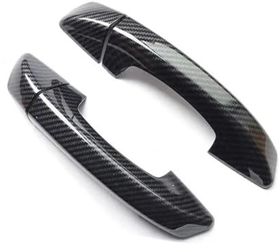 GRFIT Griffdekoration Schwarz Carbon Chrom Auto Seite Türgriff Abdeckung Trim Styling Für Scirocco 3 Mk3 2008-2015 Auto Zubehör (Color : Carbon Fiber)