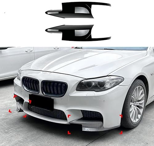KDUSNA Auto-Frontspoiler-Fronteckenschutz-Set für BMW 5 Series M5 F10 2011-2017, Auto Rear Bumper Protector Spoiler,A Gloss Black