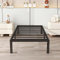 DUMEE Single Bed Frame, 36cm High Metal Platform Bed Frames Single with Storage Under Bed/Steel Slats Mattress Base, No Box Spring Needed, Enhanced Support Noise Free, Black