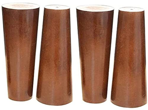 Pieds de Meubles en Bois, protecteurs de Sol, Pieds de Meubles de Remplacement à cône Droit Conique en Bois Massif, Pieds de Table en Bois pour lit de Bricolage/Meuble TV/Pied de Remplacement de comp