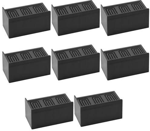 MYMULIKE Bed Risers 3 inch Heavy Duty Rectangular Furniture Risers,Up to 6000 Lbs L shaped Design Bed lifts Blocks for Couch Desk Sofa Table Bookshelf(Black 8 Pack,3 inch)