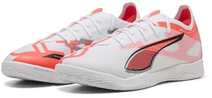 PUMA Unisex Ultra 5 Match IT Fussballschuh, White Black-Glowing RED, 44.5 EU