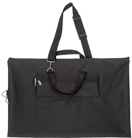 Le'arte artcase Transformer DIN A2-A1 - Art Portfolio Künstlermappe - Zeichenmappe Transporttasche A1-A2 - Polyester, großformat, weich, wasserfest, schwarz