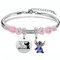 Simllyda Stit-ch Armband, Lilo und Stit-ch Bettelarmband, Stit-ch Verstellbares Bettelarmband, Lilo und Stit-ch Geburtstagsgeschenke für Tochter, Enkelin, Schwester, Freunde (Rosa)