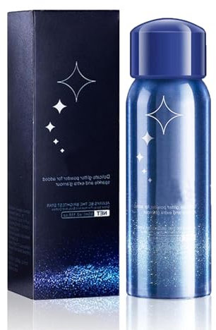 Glitter Spray, 60ML Glitzer Haarspray Haare und Körper, Glitzerspray Kleidung, Glitzer für Haar Gesicht Schnell Trockenes für Halloween Cosplay Fasching Geschenk Festival Glitzer Karneval Make-up