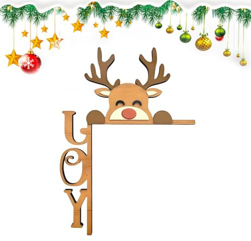 Zueyen Weihnachtsdeko Tür, Weihnachts Türrahmen Deko, Creative Türdeko Haustür, für Türdeko Weihnachten, Wände türdeko (REH,Links)