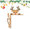 Zueyen Weihnachtsdeko Tür, Weihnachts Türrahmen Deko, Creative Türdeko Haustür, für Türdeko Weihnachten, Wände türdeko (REH,Links)