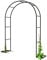 Metall Gartenbogen Rankhilfe für Kletterpflanzen Outdoor Hochzeitszeremonie Bogen für Weinreben und Gurke Schwarzer Bogen mit Sockel 1,8m Breit (B300xH220cm)