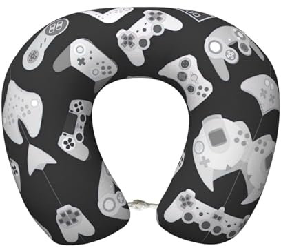 HJLUUFT Tragbares Kissen, weiches Spiel-Controller-Druck, kleines Kissen für Reisen für Reiseszenarien, Ideen