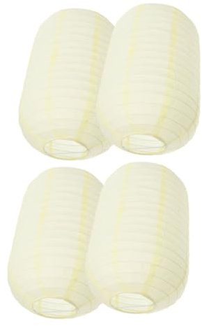 HOMSFOU 4stücke Japanische Laternen Beige Dekorative Hängelampen Für Innen Außen Für Restaurants Und Cafés Stilvolle Asiatische Atmosphäre Schaffen