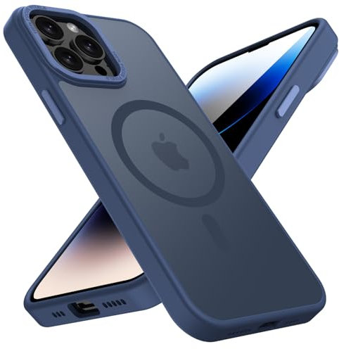 KPPIT for iPhone 14 Pro Max case Compatible with MagSafe, Shockproof Drop Protection, Frosted Translucent Back Phone Case for iphone 14 Pro Max,Royal Blue