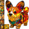 FranzöSische Bulldogge Nachttischlampe,LED Nachtlicht Hund In Mops,Corgi & Bulldog Design,Bunte Resin Dackel Deko Lampe FüR Schlafzimmer,Geschenk FüR Kinder & Hundeliebhaber,Zimmer Deko. (Corgi)