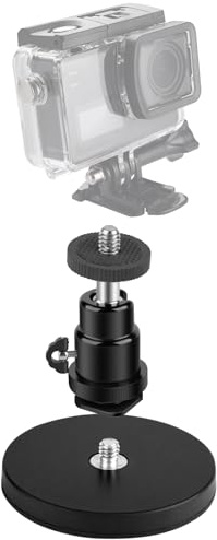 YiJiuBa Kamera Halterung, Magnetische Wandhalterung Kompatibel mit Eufy Security Indoor Cam E220/C210/C220/E30, EufyCam 2C/2C Pro Überwachungskameras, 360° Verstellbare Starke Magnethalterung für 1/4