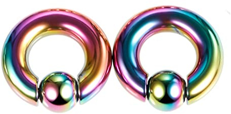 RDSGYZ 2STK Dehnstäbe Set Cool Plug Tunnel, Bunt Expander Ohr Passend Edelstahl Körperpiercing Set Reifen und runder Ball für Unisex 3mm (8G)